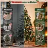 LARS360 Umelý vianočný stromček, výška 150 cm, s dreveným Náhľad obrázku produktu 4