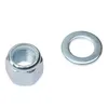 A nut and a washer on a white background. Produktbild-Vorschau