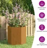 kvetináč vidaXL Rusty 40x40x45 cm Corten Steel Náhľad obrázku produktu 7