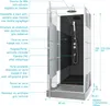 Cabine de douche carrée 80x80x220cm - SCRATCHY 80 Voir les images du produit 4