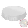 Tischdecke Wachstuch PVC abwaschbar Einfarbig Hellgrau Rund Produktbild-Vorschau 2
