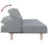 vidaXL Canapé-lit Tissu gris clair Voir les images du produit 9