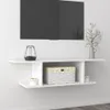 vidaXL Meuble TV mural blanc 103x30x26,5 cm Voir les images du produit 2