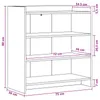vidaXL Dressoir, grijs Sonoma, 75 x 36 x 80 cm, houtvezel Productafbeelding-voorbeeld 7