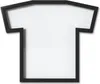 A white t-shirt shaped frame on a white background. Náhled obrázku produktu