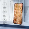 A smartphone screen protector is shown with icons highlighting its features. Produktbild-Vorschau
