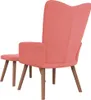 Relaxsessel mit Hocker Rosa Samt Produktbild-Vorschau 5