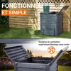 GARANTIA THERMO-WOOD composteur 600 litres anthracite-brun Voir les images du produit 5