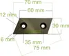 2X Häckslermesser Klinge 70x30mm, Bohrungen 6mm, Produktbild-Vorschau 2