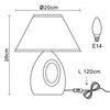 Tischlampe 2er Set Nachttisch Lampe Nachttischlampe Produktbild-Vorschau 5