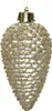 Christbaumschmuck ZAPFEN - Weihnachtsbaumschmuck - bruchfest - H: 8cm - champagner - 6er Set Produktbild-Vorschau