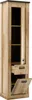 A tall, narrow cabinet with a wooden finish and dark accents. Produktbild-Vorschau