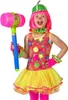 Clown Kostüm "Miley" für Mädchen in Neonfarben | Zirkus Produktbild-Vorschau 2