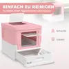 PawHut Katzentoilette Katzenklo mit Deckel Schaufel Produktbild-Vorschau 4
