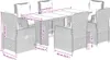 vidaXL 7-tlg. Garten-Essgruppe mit Kissen Schwarz Poly Produktbild-Vorschau 8