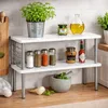 KESPER Dvoupatrová kuchyňská police bílá 55x20x38cm Náhled obrázku produktu 4