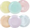 Six pastel-colored plates arranged in two rows of three. Voir les images du produit