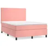 Boxspringbett mit Matratze Rosa 140x200 cm Samt Produktbild-Vorschau 2
