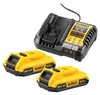 DEWALT Starter-Kit DCB1104D2-QW 2x Akkus 2,0Ah DCB183 und Produktbild-Vorschau 3