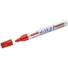 A red and white permanent marker with its cap off, lying on a white background. Voir les images du produit