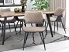 A dining room setting with a wooden table and chairs. Podgląd zdjęcia produktu