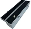 An open silver aluminum case with black foam lining and two keys inside. Produktbild-Vorschau