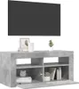 vidaXL TV skříňka s LED světly Betonová šedá 90x35x40 cm Náhled obrázku produktu 4