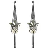 2er Set Makramee Blumenampel, Boho Deko Baumwollseil Produktbild-Vorschau 1