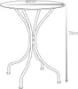 Runder Metall-Gartentisch  Durchmesser 60 cm – Terrakotta – Produktbild-Vorschau 3