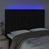 vidaXL LED Kopfteil Schwarz 144x5x118/128 cm Stoff Produktbild-Vorschau 3