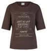 Rabe Damen T-Shirt Braun Gr. 46 mit strassbesetztem Produktbild-Vorschau 1