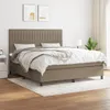 Boxspringbett mit Matratze Taupe 160x200 cm Stoff Produktbild-Vorschau 2