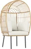 Outsunny Fauteuil en rotin en forme d'oeuf avec coussin Voir les images du produit 1