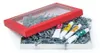 Dekorative Geschenkbox aus Karton, rot, 220 x 150 x 20 mm, Produktbild-Vorschau 3