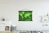 MuchoWow® Textilposter Weltkarte - Stabil - Grün 150x100 cm Produktbild-Vorschau 2