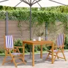 Gartenstühle 2 Stk. Blau und Weiß Massivholz Akazie & Stoff Produktbild-Vorschau 3