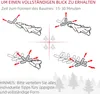 Diagrams showing how to shape an artificial Christmas tree, with text in German. Náhled obrázku produktu