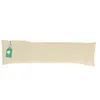 A long, cream-colored body pillow is laid out horizontally against a white background. A small, green tag is attached to the left end of the pillow. Produktbild-Vorschau