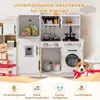 COSTWAY Kinderküche mit Licht und Sound, Spielküchen Holz Produktbild-Vorschau 4