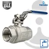 tecuro Edelstahl V4A Kugelhahn, beidseitig IG 3/8 Zoll (DN Produktbild-Vorschau 4
