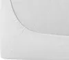 A close-up of a white fitted sheet with elastic edging. Produktbild-Vorschau