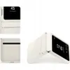 A white Samsung Galaxy Z Flip5 case is shown in multiple views, including open and closed. Náhľad obrázku produktu