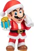 A figurine of Mario dressed as Santa Claus, holding a gift. Anteprima dell’immagine prodotto