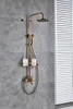Doucheset retro Ari met regendouche, handdouche, plank voor Productafbeelding-voorbeeld 3