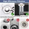 2 Stück Abflussfilter Waschbeckenstöpsel Edelstahl Produktbild-Vorschau 5