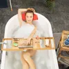 Relaxdays Badewannenablage Bambus Ablage Buchstütze Home Produktbild-Vorschau 2