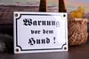 Warnung vor dem Hund Schild – 12x17 cm - Keramik Emaille - Produktbild-Vorschau 4