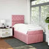 vidaXL Boxspringbett mit Matratze Rosa 90x200 cm Samt Produktbild-Vorschau 5