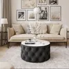 CHESTERFIELD 70 cm runder gepolsterter Couchtisch, Jasmine Produktbild-Vorschau 2