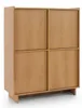 Hochkommode SUNA 98 cm Schrank Karamell Eiche 4 Türen Produktbild-Vorschau 5